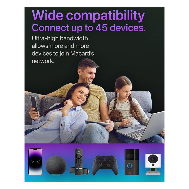 Mucard Fastest Wifi Extender Booster | Latest Release up to 74% Faster | Broader Coverage than Ever Wifi Signal Booster for Home | Internet Booster Wifi Repeater, W/Ethernet, Made for USA